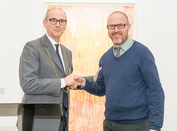 Christopher Le Brun, President of the Royal Academy with Rob Airey, Keeper of Art at the Hatton Gallery