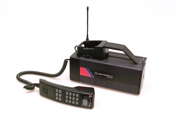 Museum object: a Motorola carphone from the 1980s.