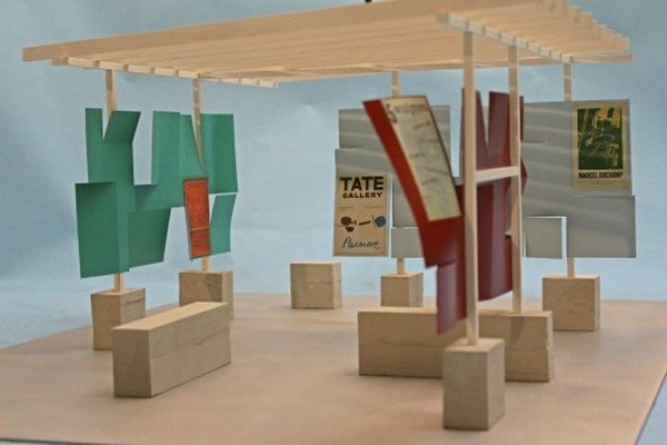 A miniature model of the Hatton Pavilion, a sculpture by Toby Paterson